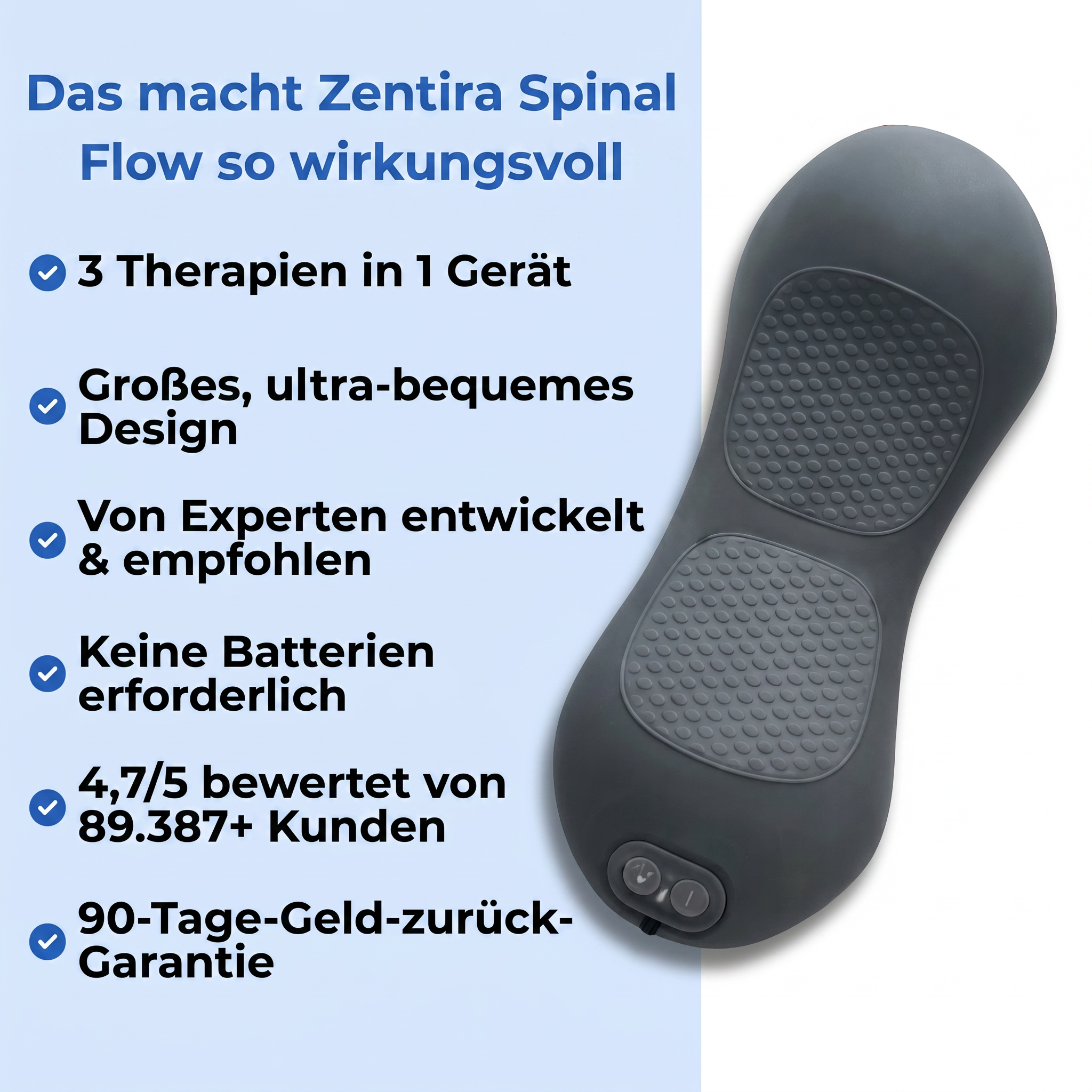 Zentira 3-Zonen SpinalFlow Tiefenmassagegerät