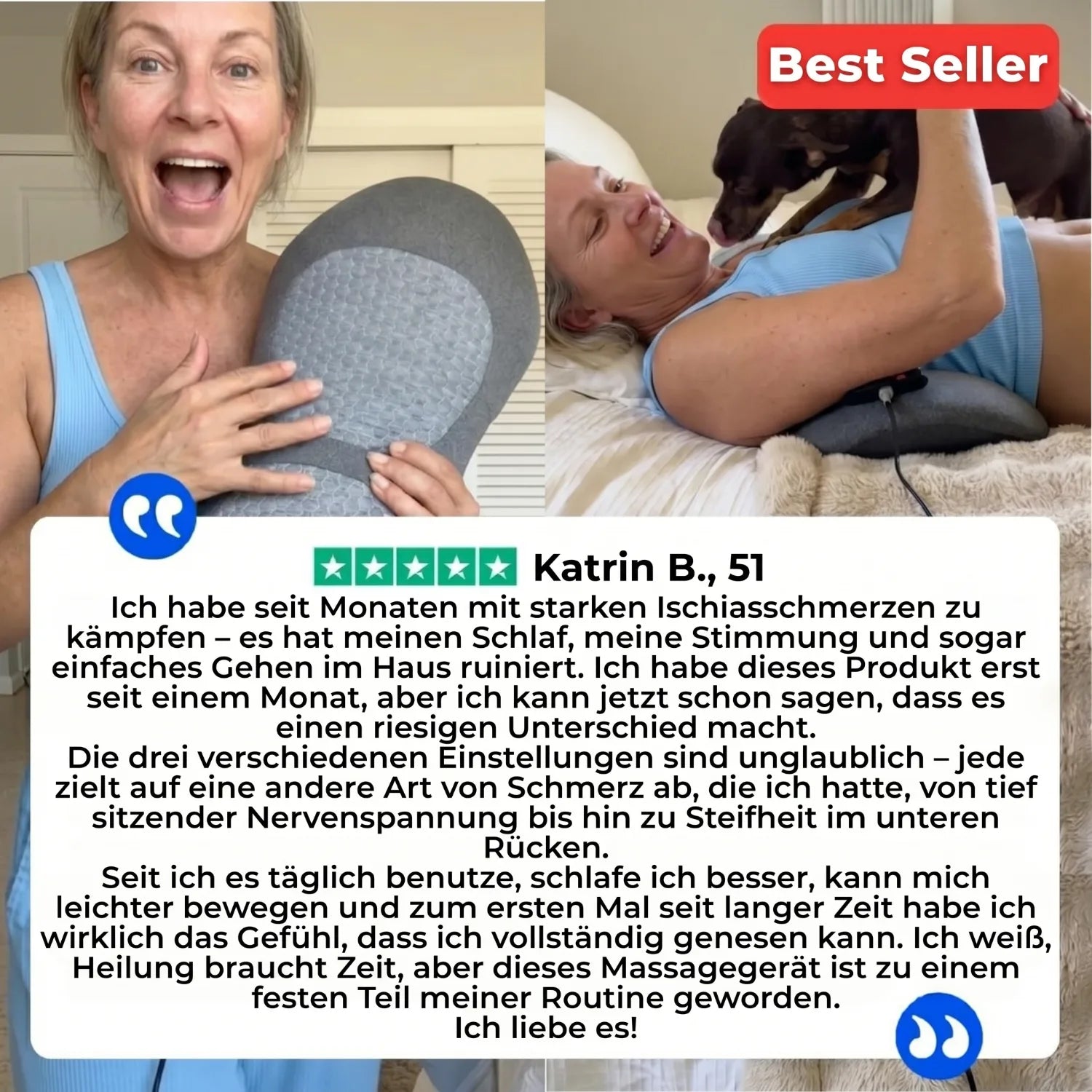 Zentira 3-Zonen SpinalFlow Tiefenmassagegerät